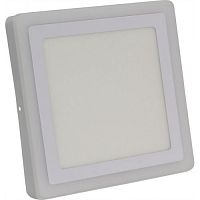Светильник светодиодный накладной с подсветкой Smartbuy DLB LED 220В 13Вт 3000К+Синий  IP20 Квадрат картинка 